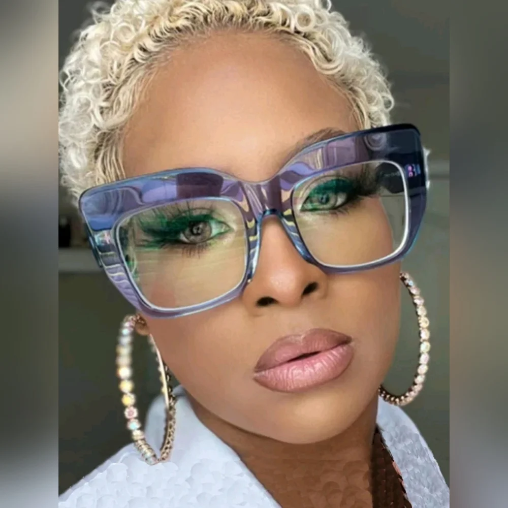 NEW Purple Ombre Oversize Fashion Glasses